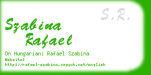 szabina rafael business card